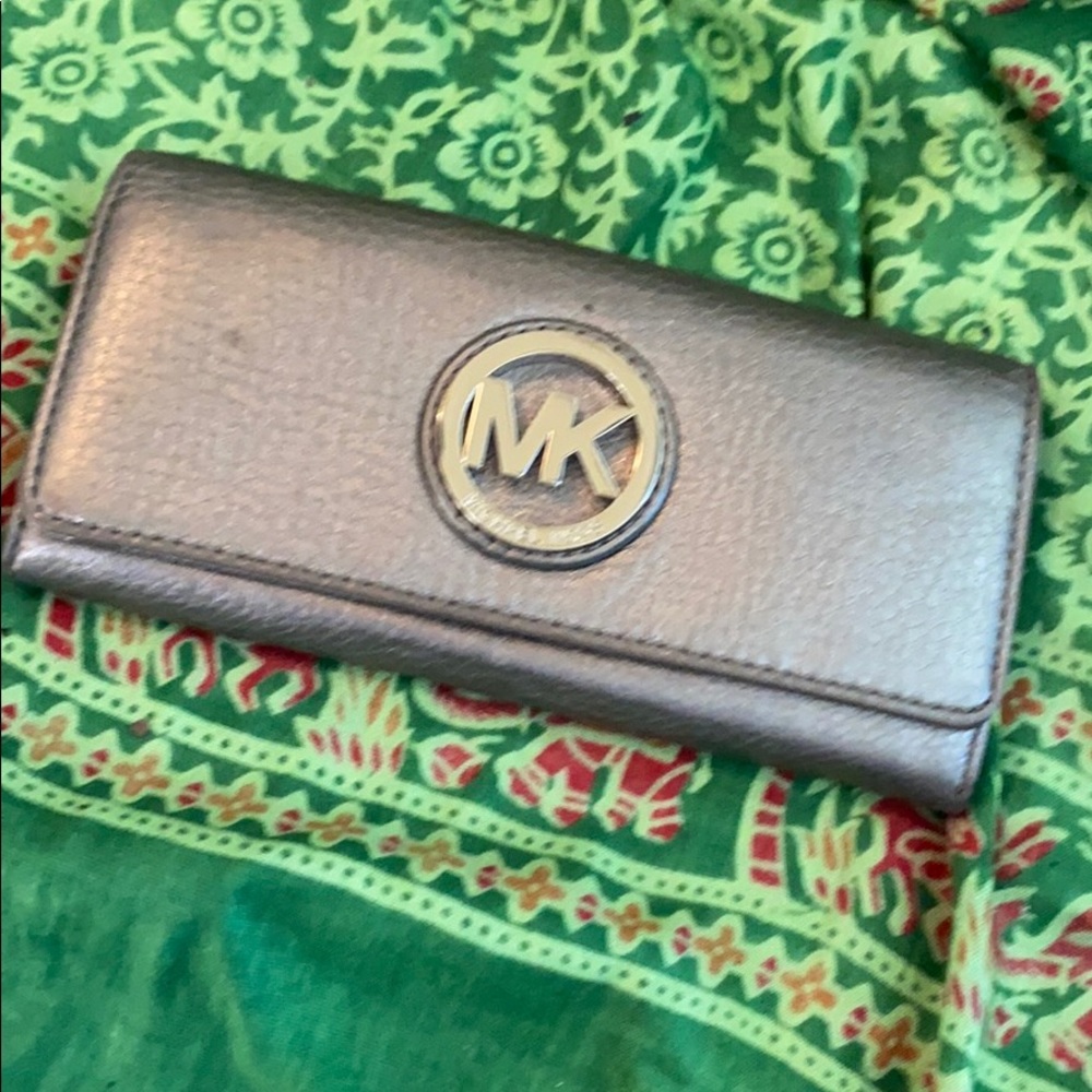 Michael Kors silver wallet